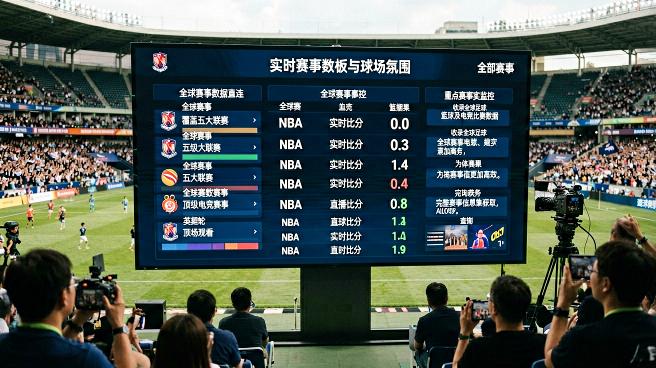 实时赛事数据看板与球场氛围